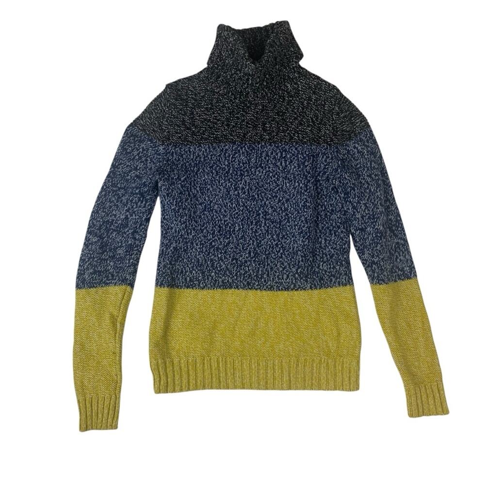 Boden size 4 small Women's Turtleneck Sweater knit color block